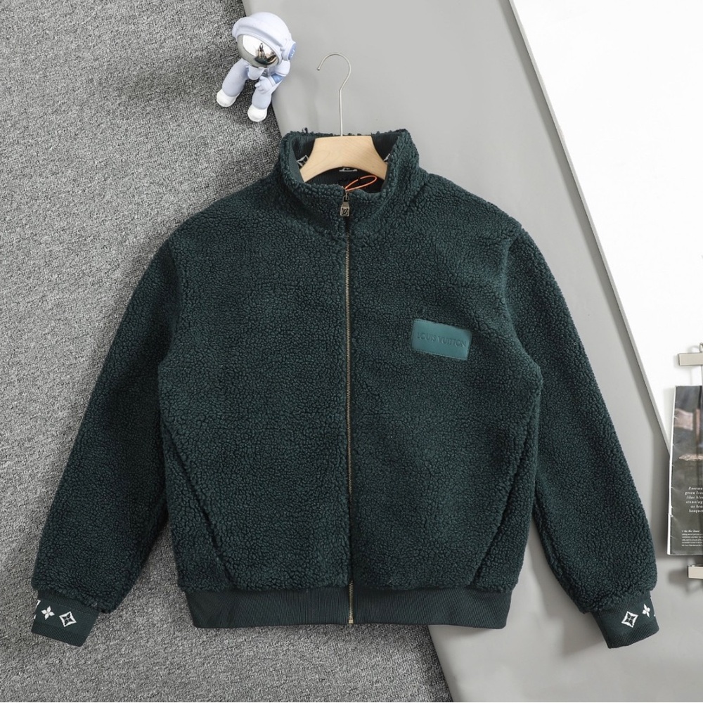 Louis Vuitton Dark Green Sherpa Puffer Jacket